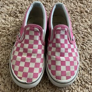 Girls pink and white Vans